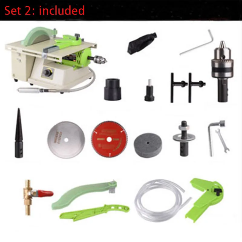 Multifunction Mini Table Saw Stone Polisher Jade Engraving Machine 1380w Power desktop buddha beads polish machine,metal/Acrylic