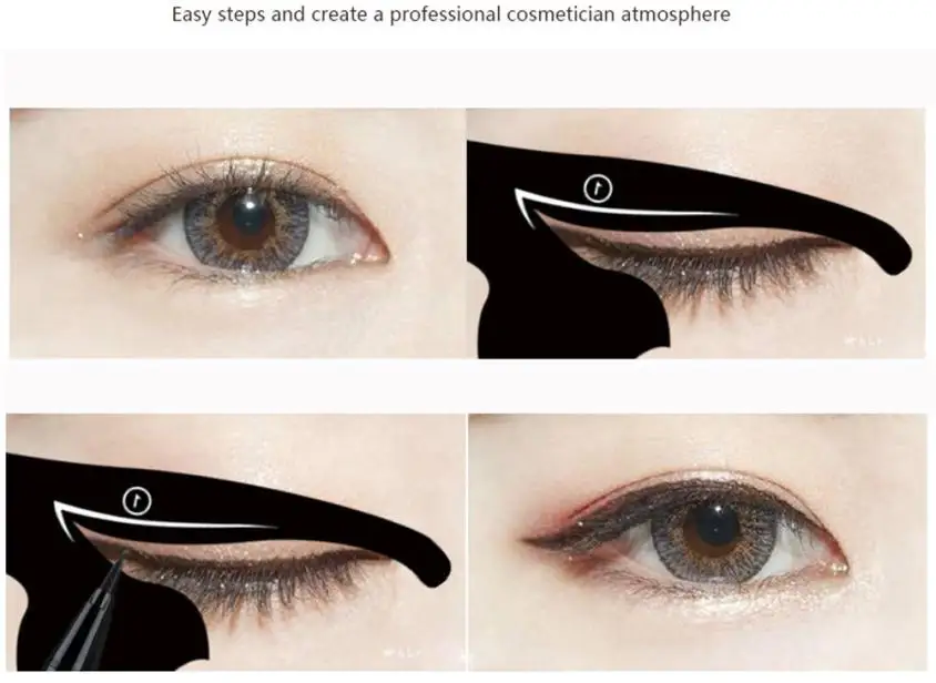 2 шт., Женский инструмент для макияжа глаз с кошачьей линией, карандаш для глаз, трафареты, шаблон, корректирующая модель