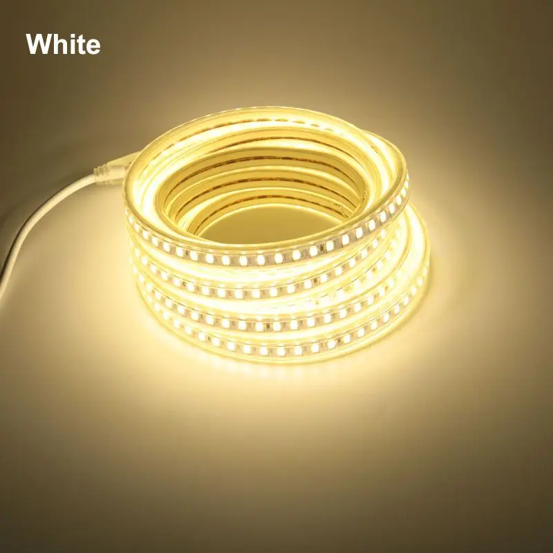 #Best 5730 120 led m LED Strip Light 220 V 3000K 4000K 6000K Flex Ribbon Tape Lamp Band Tube EU Cord for Kitchen Home Lighting