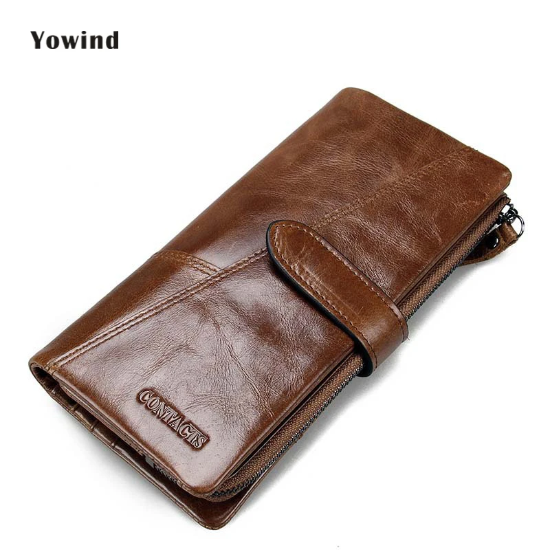 

2018 Luxury Male Genuine Leather Purse Men's Clutch Wallets Business Carteras Mujer Wallets Men Black Brown Dollar Price