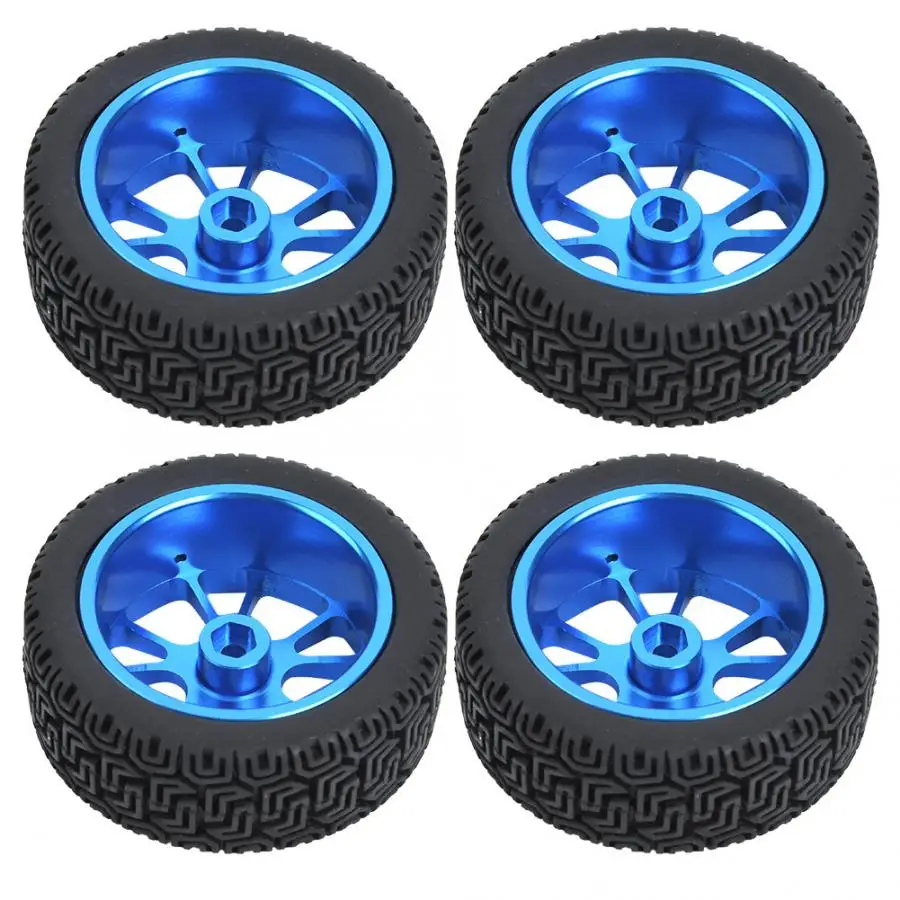 4pcs 1/18 RC Racing Car Wheel Tires Metal Y-Shaped Rims Wheel Wide Tyre For Wltoys 1/18 A959 A979 A969 Model Car Accessory