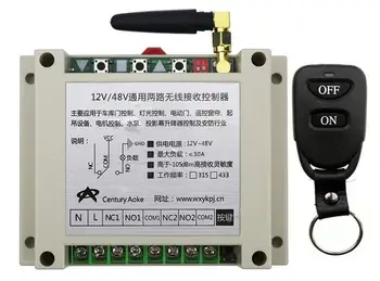 

New DC12V 24V 36V 48V 10A 2CH Remote Control Light Switch Relay Output Radio Receiver Module and Belt buckle Transmitter