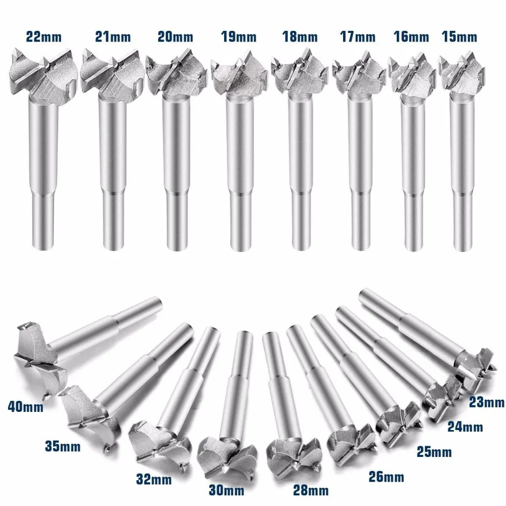 17 шт. Forstner набор сверл Вольфрамовая ВЫСОКАЯ СКОРОСТЬ Сталь Деревообработка отверстие пилы Набор древесных сверл шнек открывалка для дерева