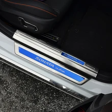 High QualtiyStainless steel scuff plate door sill strip car pedal welcome pedal for Hyundai Sonata accessories