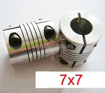 

7x7 7mm 7mm Spiral type coupling,Clamping coupler,Clamp shaft coupling CNC Motor rod Screw thread Winding coupling D20 L25