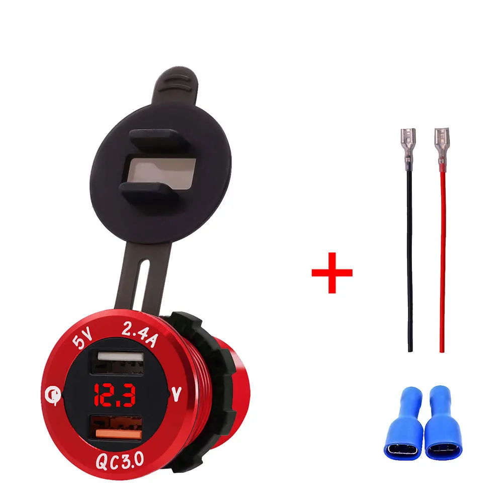 Автомобильный прикуриватель QC 3 0 двойной usb разветвитель зарядное устройство