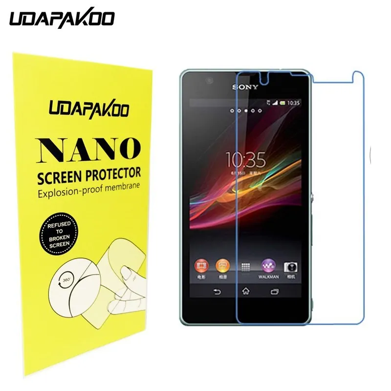Мягкая стеклянная пленка нано Взрывозащищенная Защитная для sony Xperia ZR M36H M C1905 ZL L35H