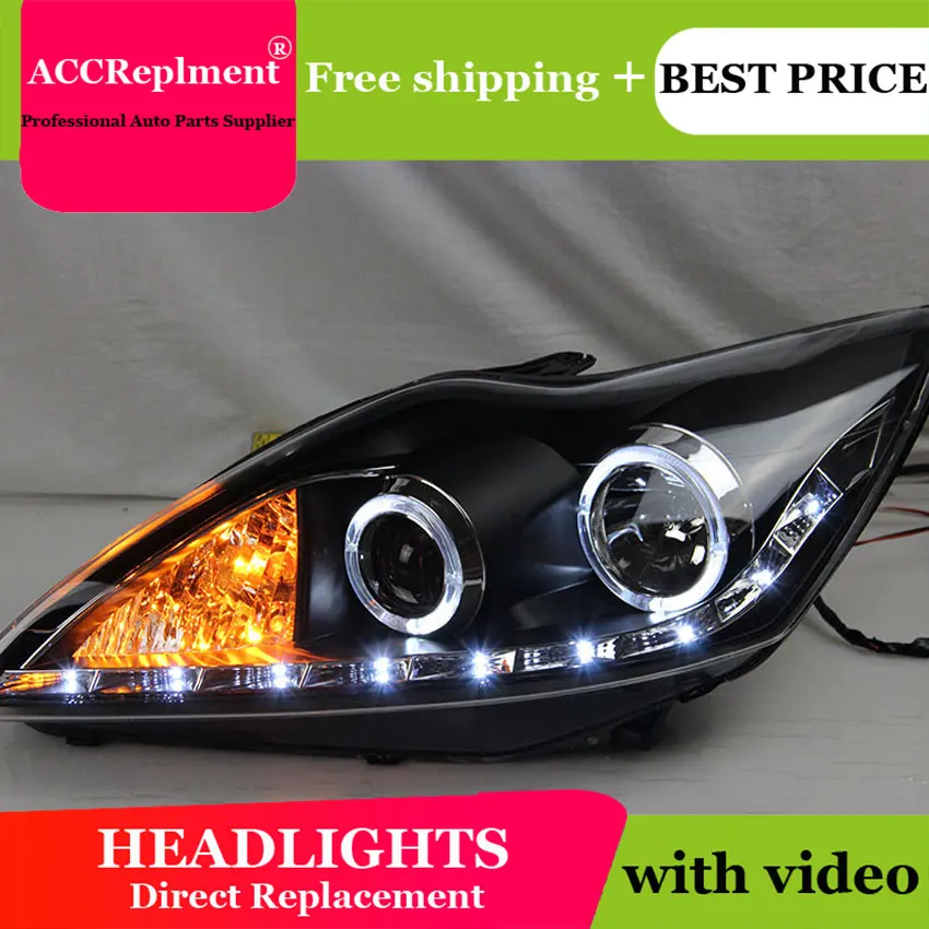 Автомобильный Стайлинг для Ford Focus head светильник s U angel eyes 2009 2011 светодиодный бар Q5