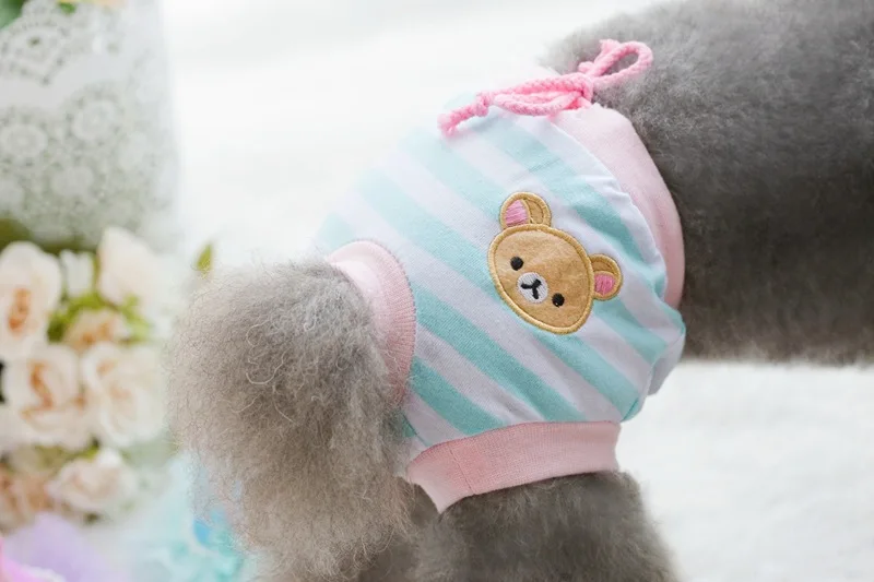 Женские санитарные трусы в полоску с принтом горошек|small dogs puppies|clothes for small dogdog clothes