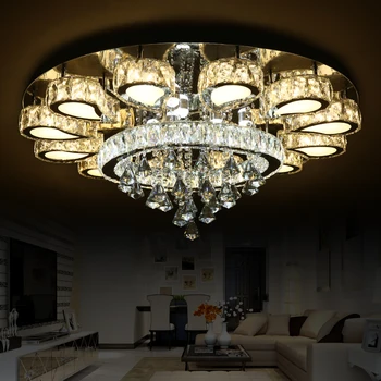 

LED Stainless Steel Crystal CLED Lamp.LED Light.Ceiling Lights.LED Ceiling Light.Ceiling Lamp For Foyer Bedroom Dinning Room
