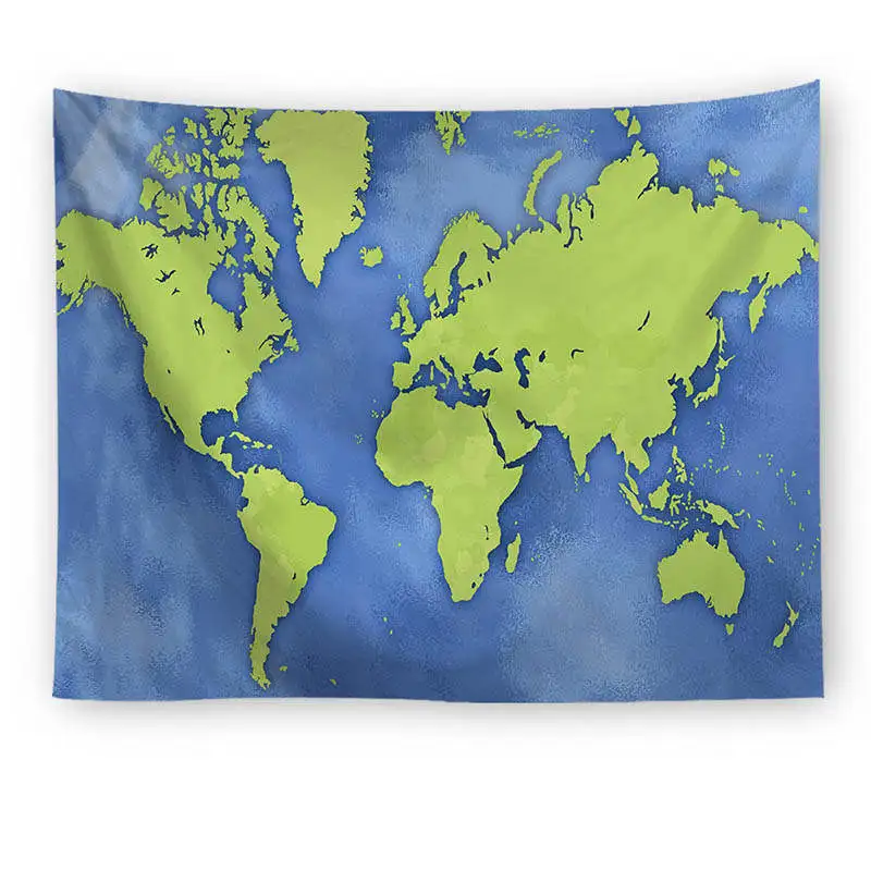 Карта мира пейзаж напечатанный полиэстер настенный гобелен декоративный настенный гобелен, ковер пляжное полотенце прямоугольная скатерть - Цвет: 8