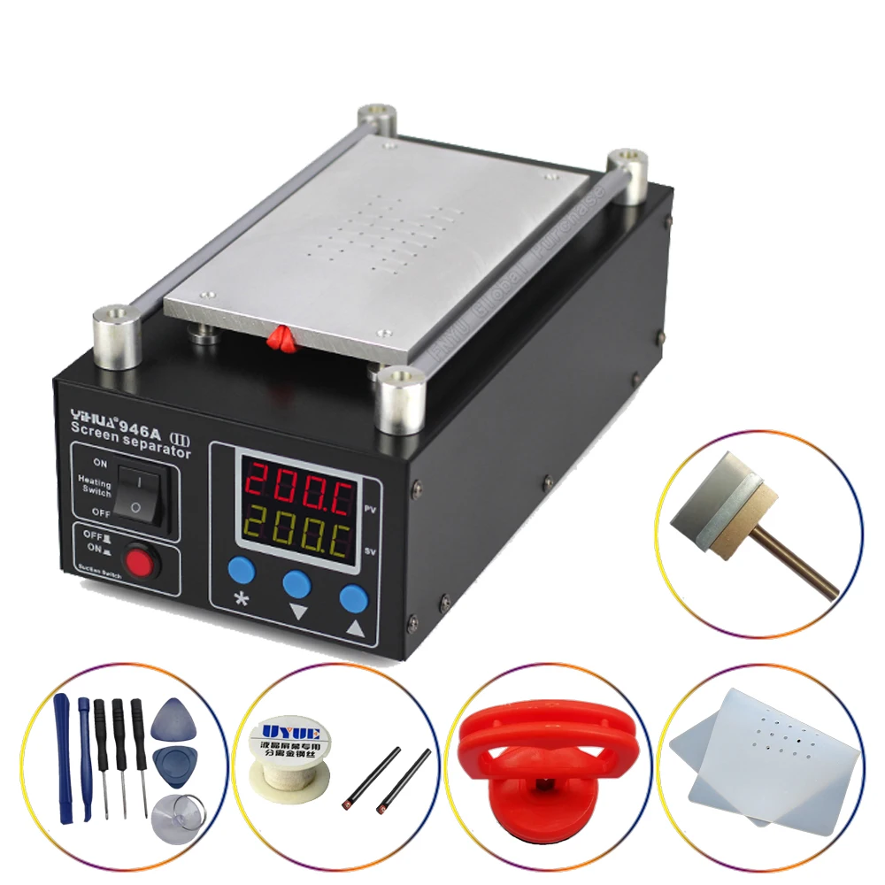 YIHUA 946A II 8-inch Touch LCD Screen Separator Mobile Phone Screen Removal Machine Vacuum Pump Screen Separator