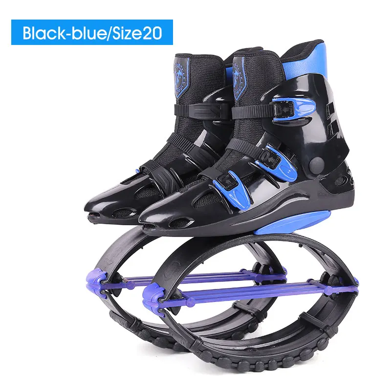 Новинка, высокое качество, для взрослых, тонизирующие, прыжки, спортивные ботинки, кенгуру, обувь для прыжков, обувь для прыжков, размер 19/20 - Цвет: Black-blue-Size20