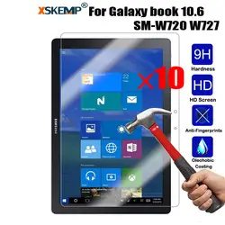 Xskemp 10 шт./лот 9 H Настоящее закаленное Стекло для Samsung Galaxy книга 10.6 SM-W720 W727 ясно Планшеты Экран протектор Защитная плёнки