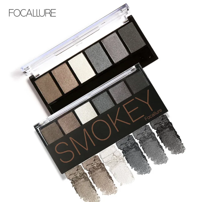 FOCALLURE 6 Colors Eyeshadow Palette Glamorous Smokey font b Eye b font font b Shadow b