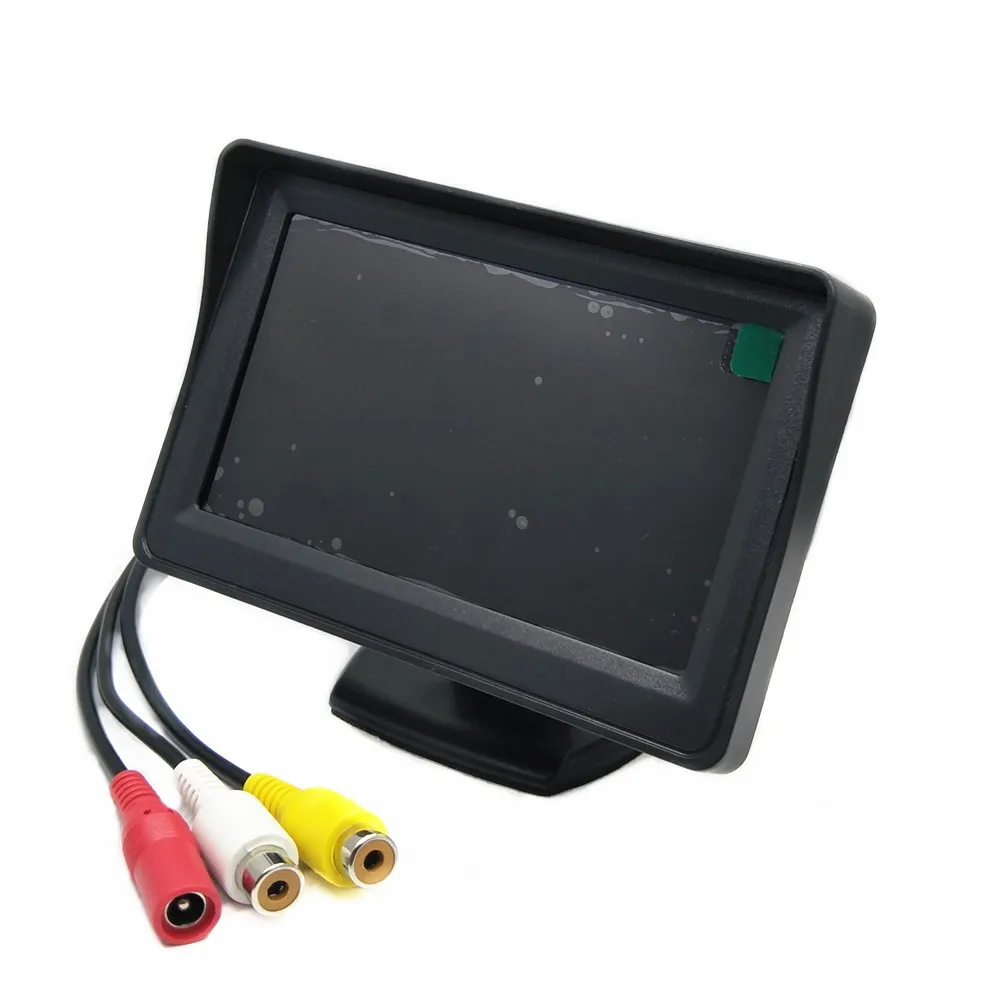 Автомобильный монитор 4,3 дюймов TFT lcd цветной экран обратная помощь при парковке с 2 AV входом