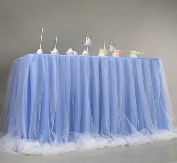 

100*75cm Table Cloth Tutu Yarn Table Skirt for Wedding Kids Birthday Party Decoration Dining Cake Table Cover Tutu Table Dress