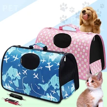 Дышащие Большие Ошейники Для Рюкзак-переноска для собак ручка сетка переноска для собак в виде рюкзака Сумки с щенками портативная переноска для собак