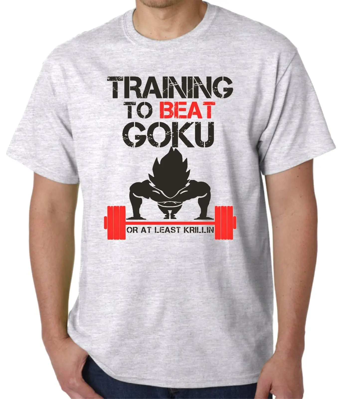 Цена Обучение, чтобы бить ГОКУ футболка Dragon Ball Вдохновленный Krillin геймерами фильм верхний Бесплатная доставка Футболка Harajuku Модные топы Классич...