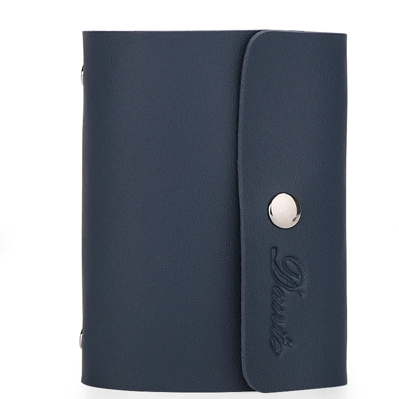 

Business Hasp Credit Card Holder High Quality PU Leather Men ID Cards Case 25 Pages Bank Cardholder Luxury Brand Short MAN Gift