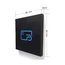 Новое закаленное стекло Двухчастотный RFID 125 khz-1356 бесконтактный считыватель МГц wiegand считыватель контроля доступа+ IC nfc метка/идентификационный ключ