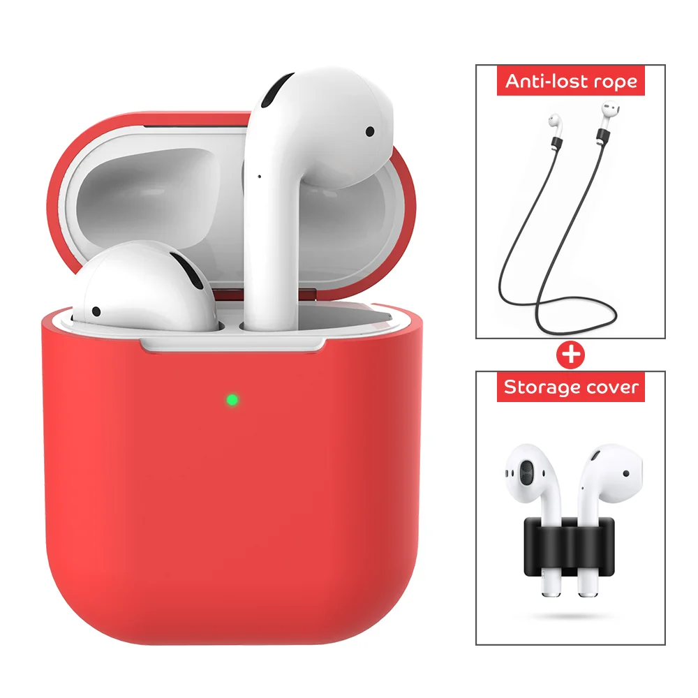 Премиум силиконовый чехол для Apple AirPods 2 Наушники зарядка мягкий чехол для Air Pods 2nd корпусы гарнитурные Наушники Аксессуары