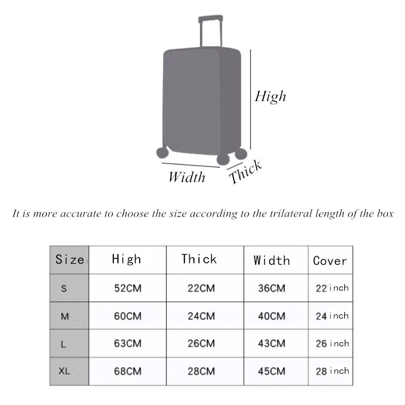 HHYUKIMI Brand Travel Elastic Luggage Protective Cover For 20 to 29 Inch Suitcase cover Trolley case Travel Luggage Dust cover