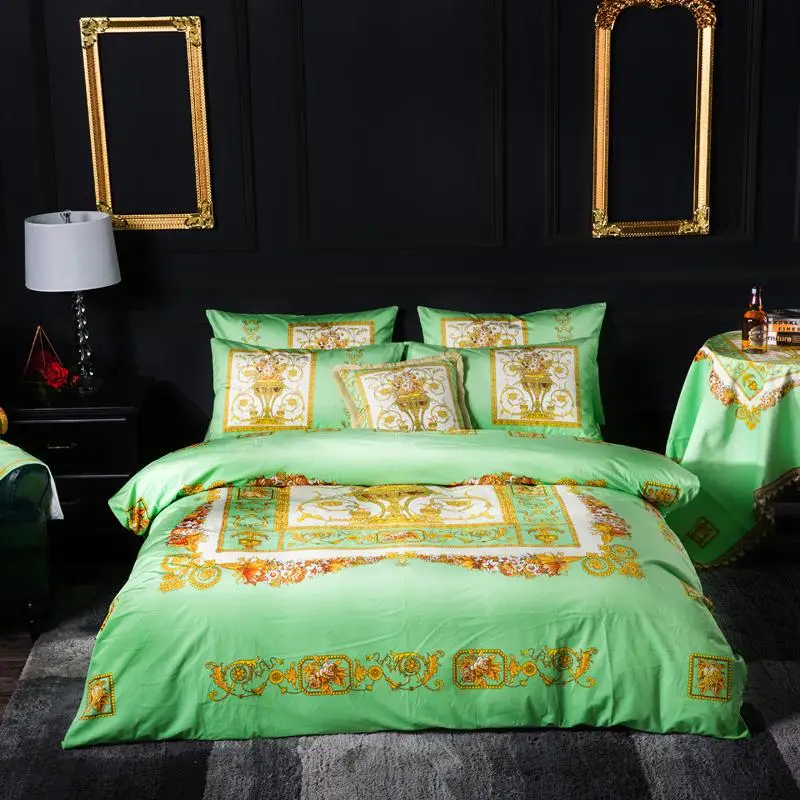 Famvotar уникальный роскошный комплект постельного белья яркое цветочное одеяло с вышивкой Пейсли покрывало, Комплект постельного белья гладкая простынь постельные принадлежности с цветами комплект из 4 предметов - Цвет: Color 2