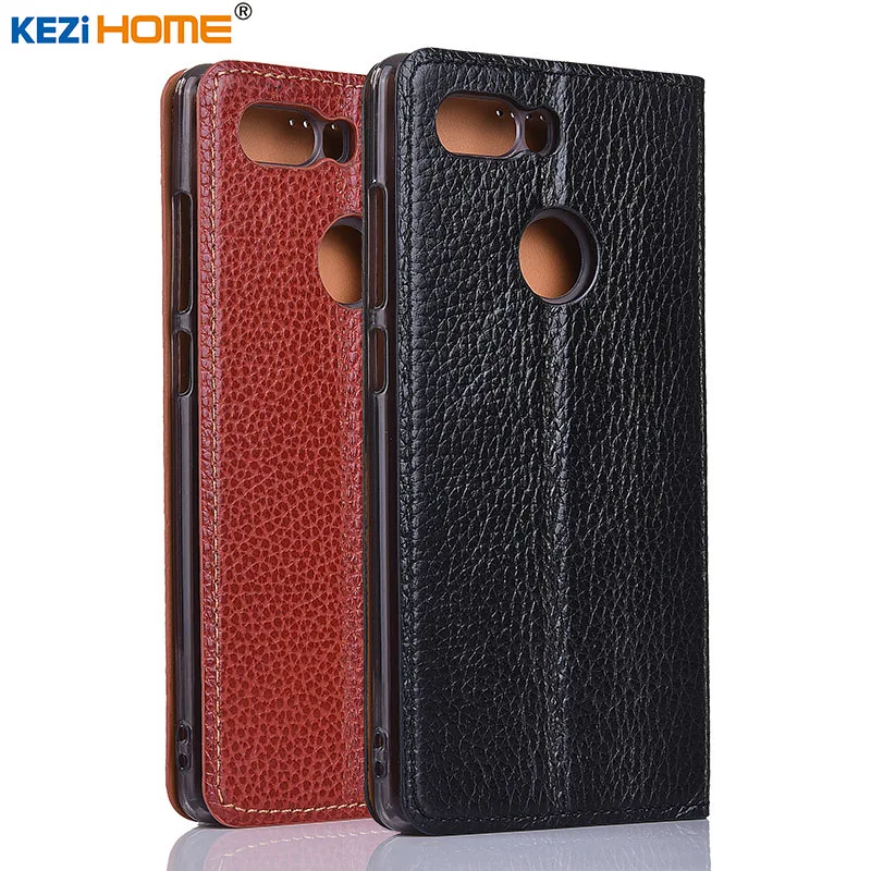 Case for ZTE Nubia Z17 Mini S KEZiHOME Litchi Genuine Leather Flip Stand Cover capa For 5.2'' Phone cases | Мобильные