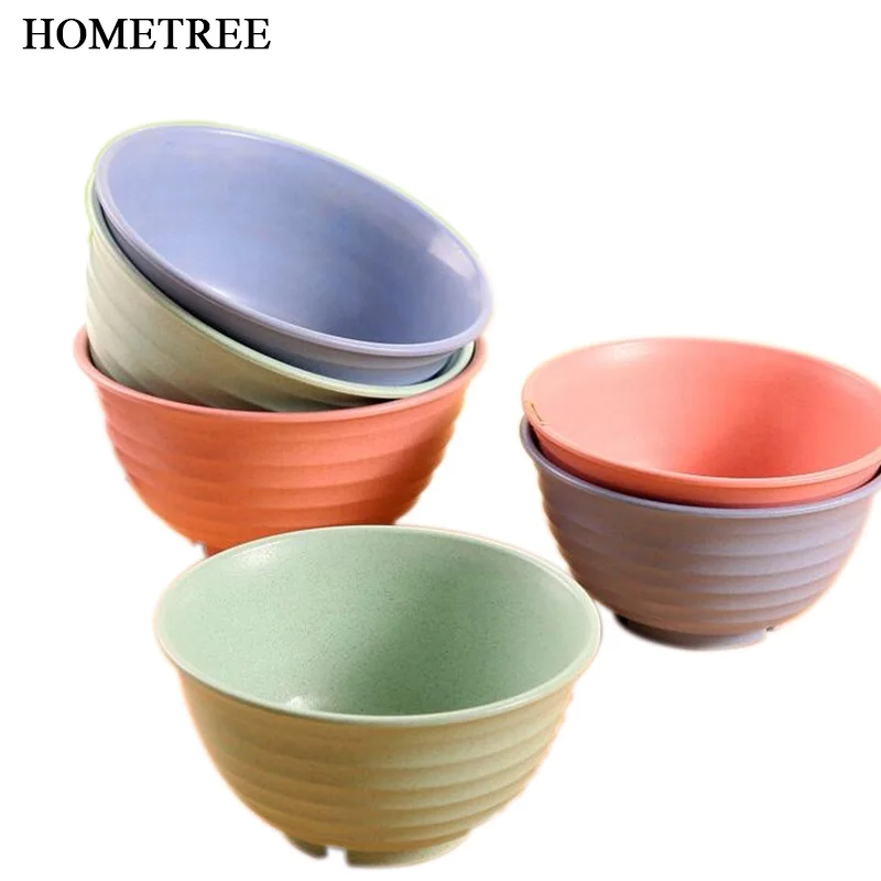 

HOMETREE 1Pcs Tableware Eco-Friendly Big Bowl Healthy Wheat Straw Soup Salad Rice Bowls Food Container Dish Dinnerware Gift HQC