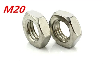 

20pcs/Lot Free Shipping Metric Thread M20 304 Stainless Steel Thin Hexagon Nuts Screw Nuts Hex Head Nuts