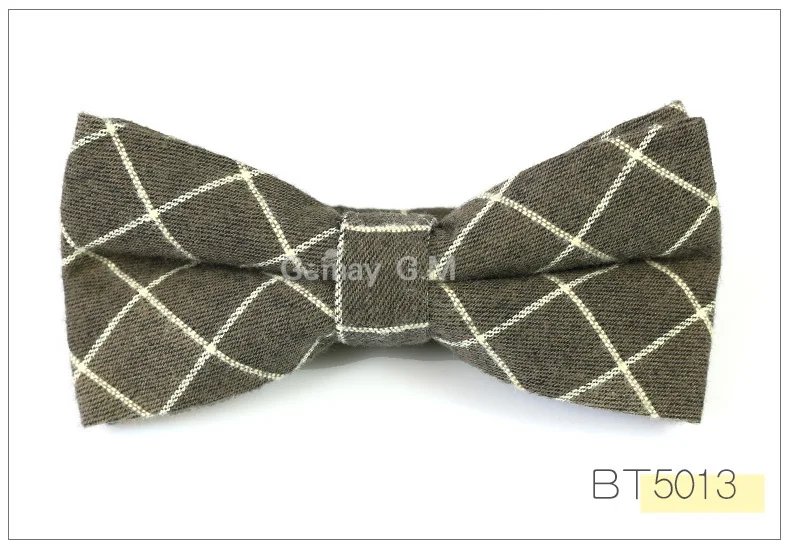 New Men Fashion Classic Plaid Cotton Bowtie Neckwear Adjustable Mens Bow Tie for wedding england style ties