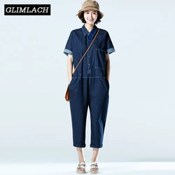 2019 New Baggy Macacões Jeans Mulheres Solto Ocasional de Uma Peça de Jeans Macacões Senhoras Oversize Perna Larga Macacão Jeans Streetwear