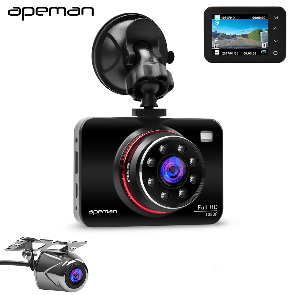 Apeman C660 2.7 inch LCD Night Vision Car Dash Cam Monitor Novatek