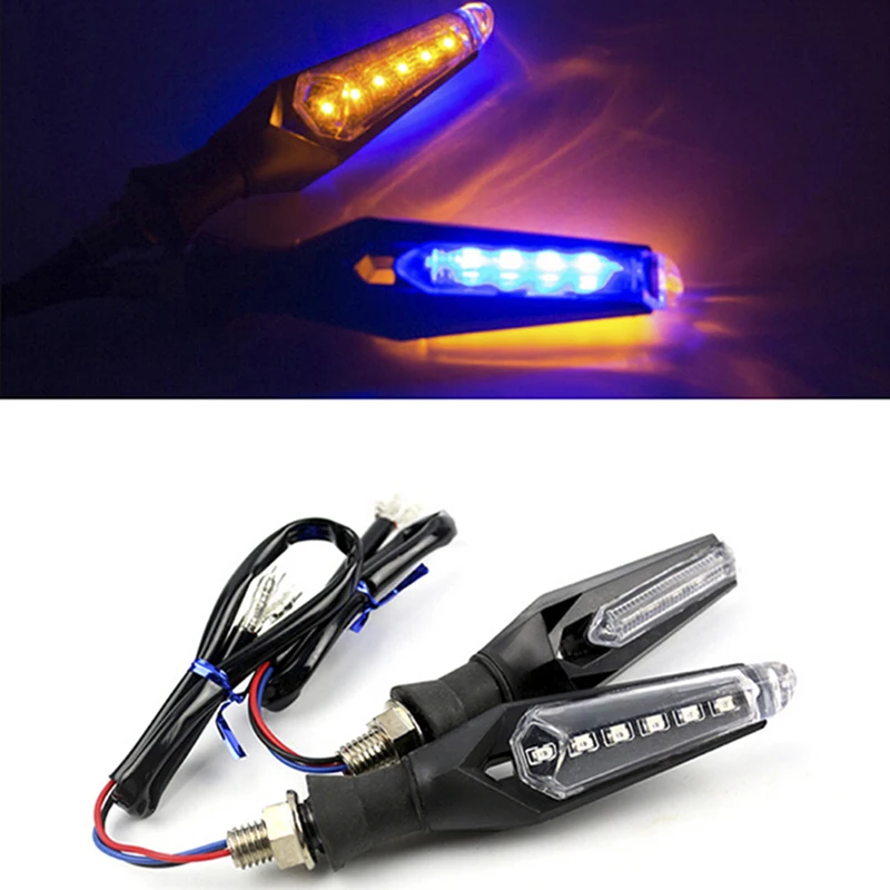 Universal 12V Motorcycle Turn Signal Light LED Light Amber Blue Color