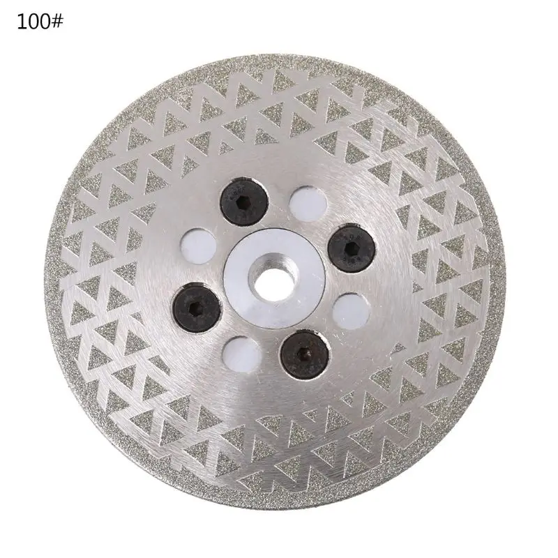 1 шт. M10 4 ''гальванические diamond шлифовальный режущий диск обе стороны покрытием diamond blade гранит мраморный режущий диск 100 # W329