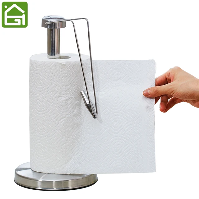 Non Slip Stainless Steel Paper Towel Stand Holder Kitchen Tissue Non Slip Stainless Steel Paper Towel Stand Holder Kitchen Tissue Wiping Rack Disposable Roll