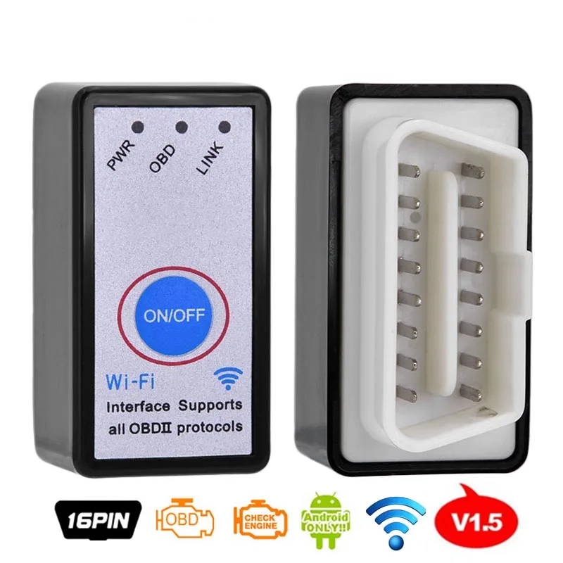 2019 Latest WiFi with Switch ELM327 OBD-II Car Diagnostic Tool OBD2 Coded Reader Tool Hardware V1.5 for Android Symbian IOS 2019 Latest WiFi with Switch ELM327 OBD-II Car Diagnostic Tool OBD2 Coded Reader Tool Hardware V1.5 for Android Symbian IOS