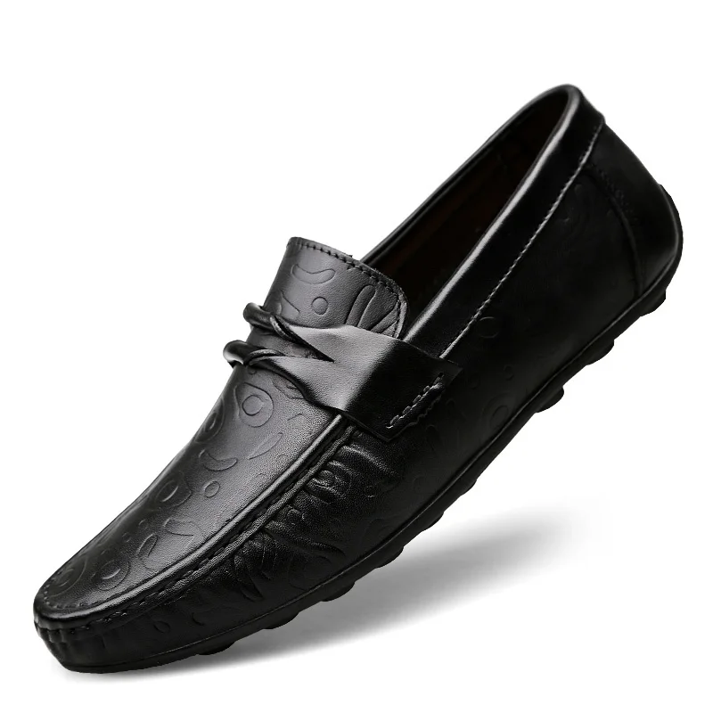 

Genuine Leather Men Loafers shoes Handmade sewing Casual Shoes Men Moccasins For Men cow Leather Flat Shoes big szie 47 L4