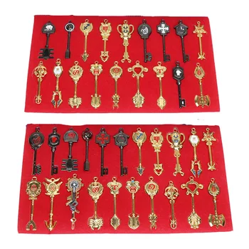 

Fairy Tail Lucy Cosplay Keychain Scale Heartfilia Sign of the Zodia Gold Pendants 18pcs 21pcs