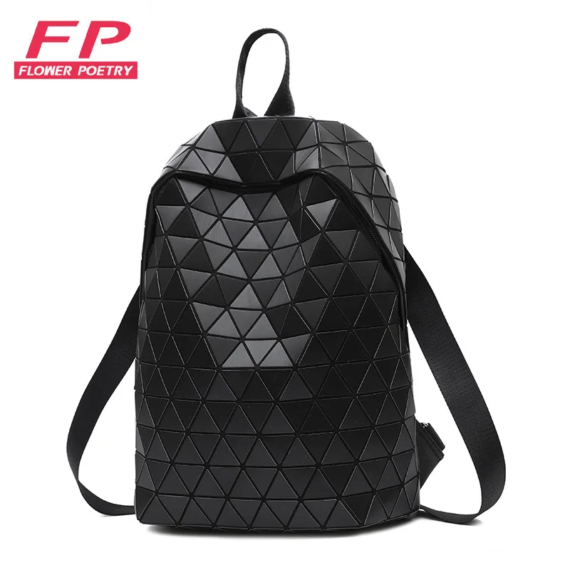 2019 New Backpacks Women Geometry Luminous Backpack  For Girls School Drawstring Holographic Black School Bag Mochilas Feminina