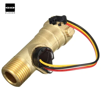 

DC 5V 15mA Brass 1/2 Inch Thread Hall Effect Water Flow Sensor Switch Flow Meter 1.25-30L/min