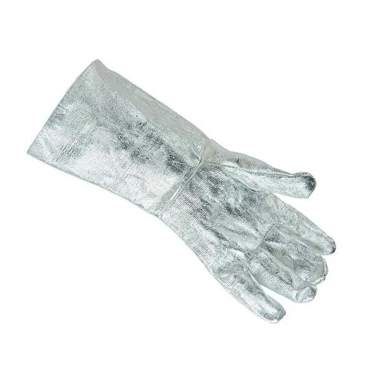 

Five finger Aluminium Foil Heat and Water Resistant Working Fire Emergency Gloves Oil Field GlovesFire Proof Gloves