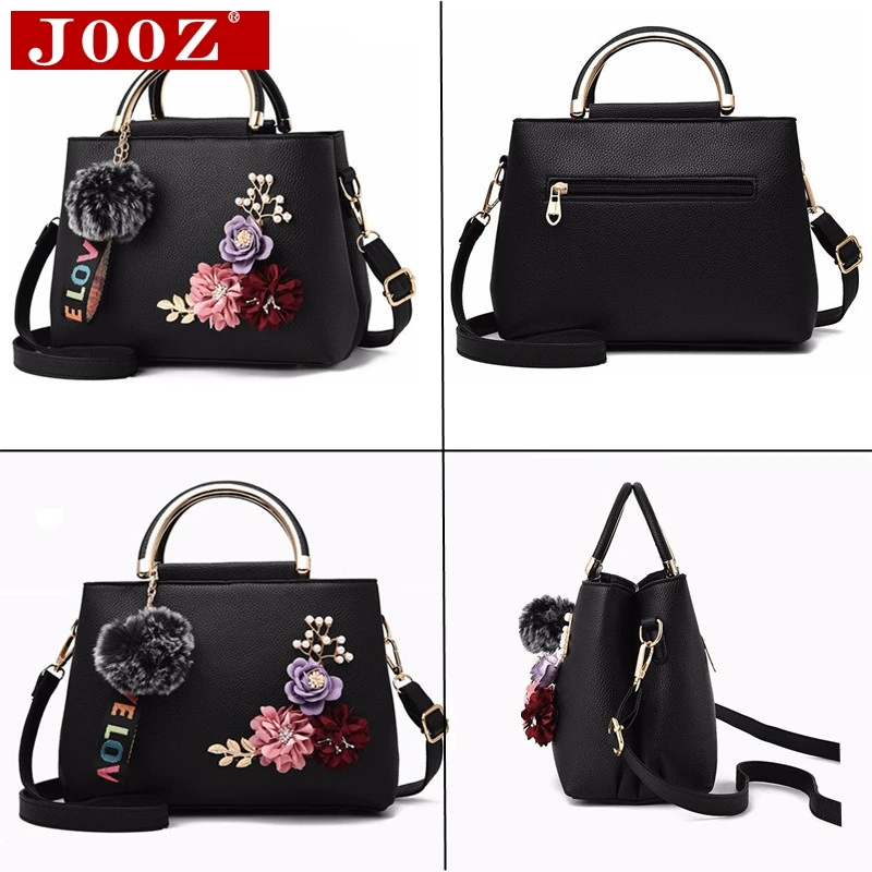 JOOZ 2019 اللون الزهور قذيفة المرأة حمل جلد حقيبة صغيرة صغيرة حقائب سيدات العلامة التجارية النساء حقيبة ساع Sac فام