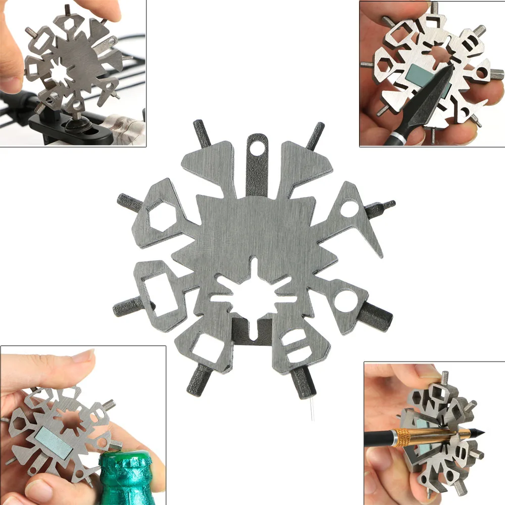 

Multi Tool Stainless Steel Keychain MultiPurpose Bottle Opener/Screwdriver/Allen Wrench/Outdoor Multi Tool/Pocket Gadget for Men