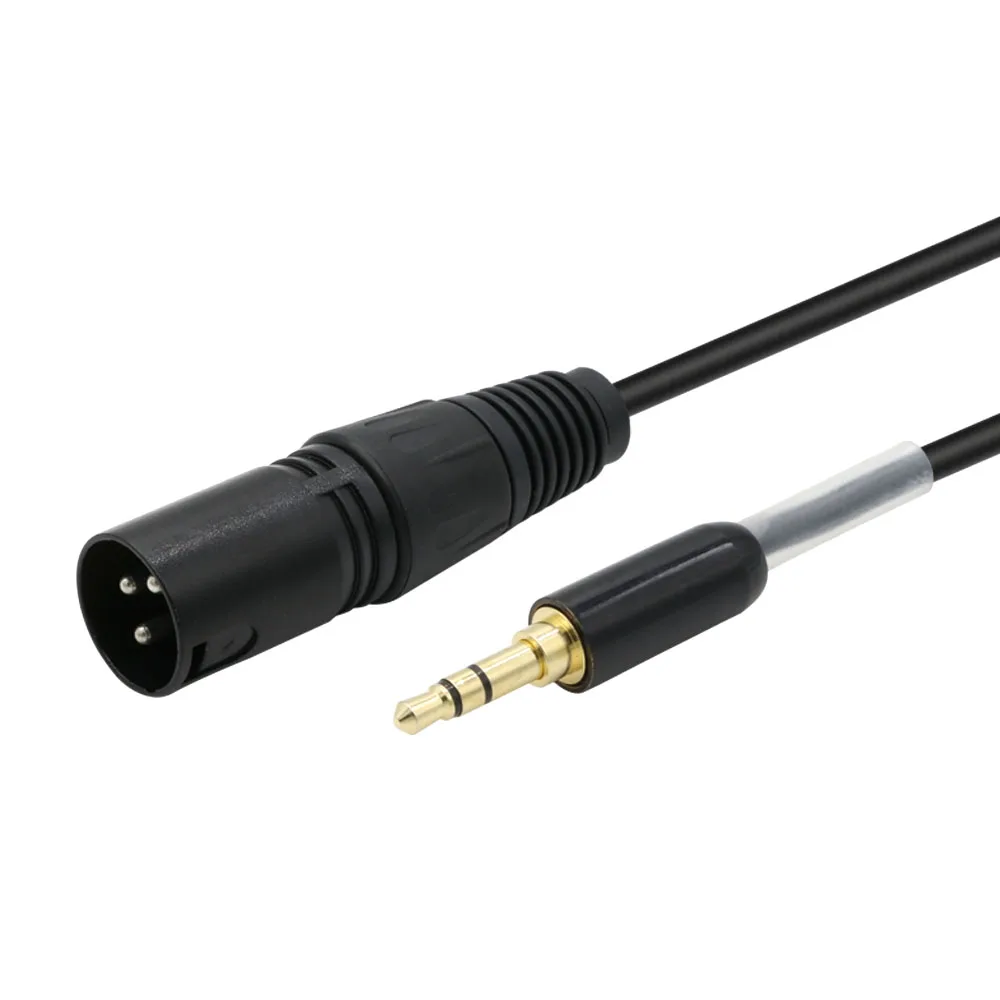 

DREMAKE Male Jack 3.5 mm Gold Plated Aux to 3 Pin XLR Male Microphone Cable Audio Extension Cable Male to Male 1M for Speaker