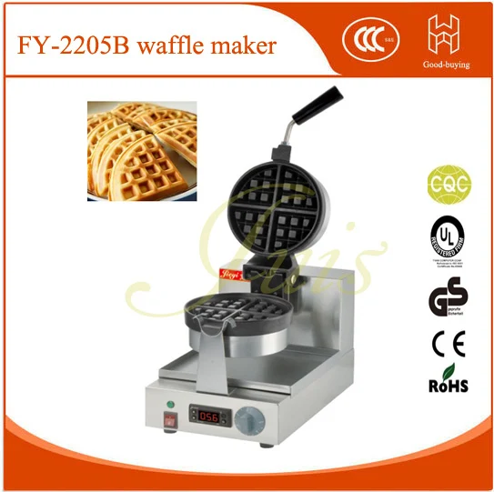 

New!110v/220vNon-Stick Digital controled cake cafe shop rotate waffle maker