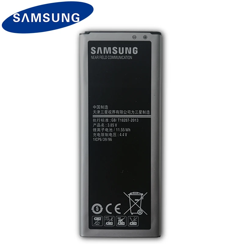 Samsung сменный аккумулятор EB-BN916BBC для samsung GALAXY NOTE4 N9100 N9108V N9109V N9106W NOTE 4 с NFC 3000mAh