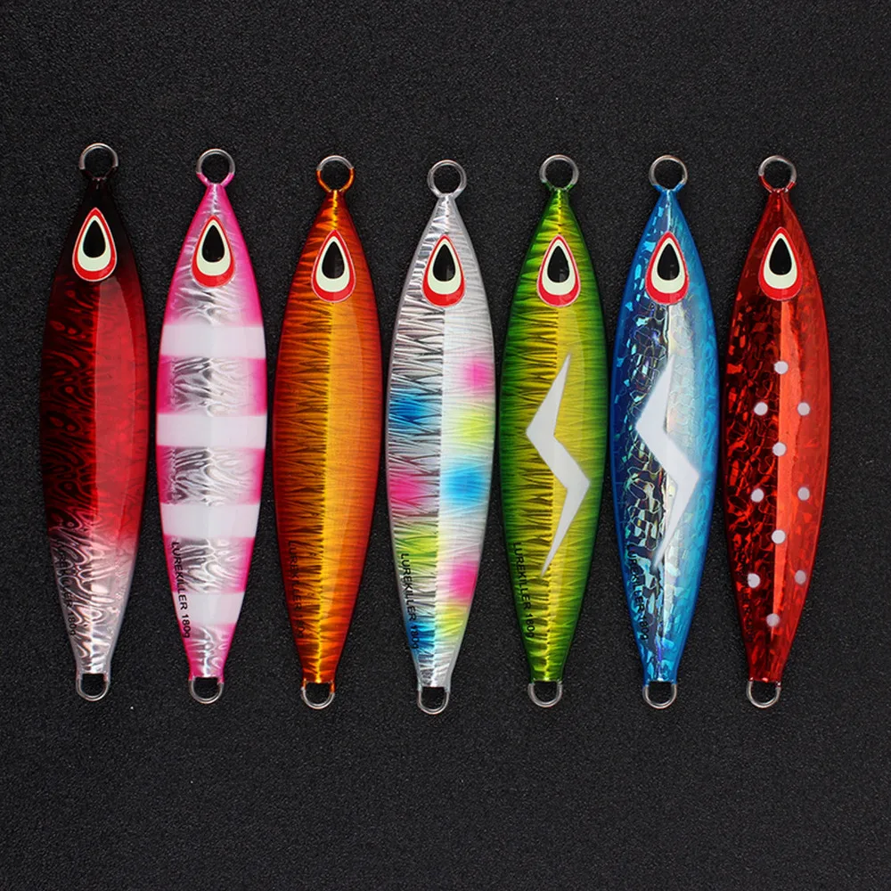 5PCS Deep sea Glow Zebra Slow Jig Jigging Fishing Jigging Lure Jigbait