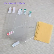 100 шт./лот для Motorola Moto X3 Экран протекторы ультра-прозрачная защита пленка 5,5 дюймов чехол для телефона